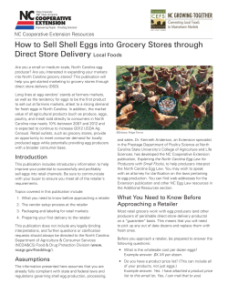 How to Sell Shell Eggs into Grocery Stores through Direct Store