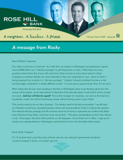 issue #1 - Rose Hill Bank