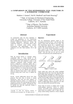 A COMPARISON OF TWO HYPERMIXING FUEL INJECTORS