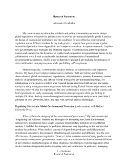 1 &ndash; Ovodenko Research Statement Research Statement Alexander