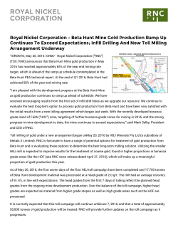 Beta Hunt Mine Gold Production Ramp Up Continues to Exceed