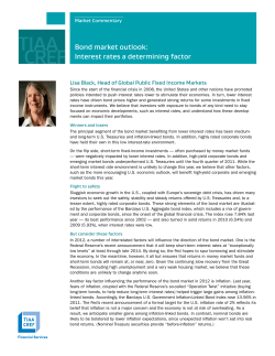 Bond market outlook: Interest rates a determining factor