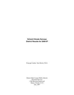 School Climate Survey District Results for 2006-07