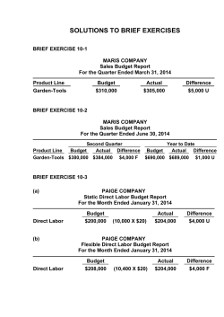 solutions to brief exercises
