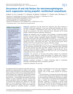 Occurrence of and risk factors for electroencephalogram burst