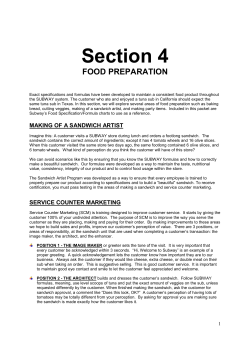 Section 4&mdash;Basic Food Preparation