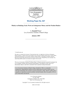 Minsky on Banking: Early Work on Endogenous Money and the