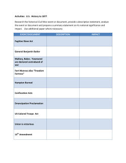 Student Activities - Contraband Historical Society