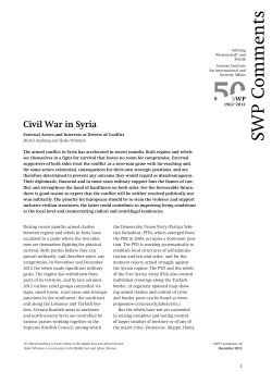 Civil War in Syria. External Actors and Interests as Drivers of Conflict