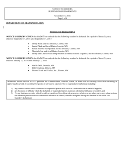 Suspension/debarment