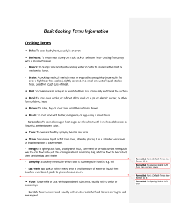 Basic Cooking Terms Information