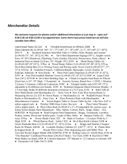 a full list of merchandise, fixtures and equipment available.