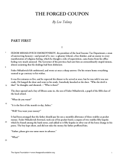 The Forged Coupon, by Tolstoy