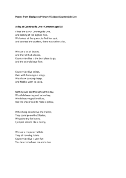 Poems from Blackgates Primary Y5 about Countryside Live A day at
