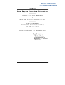 Supplemental Brief After Oral Argument for Respondent Michael