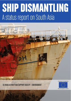Ship Dismantling &ndash; A Status Report on South Asia