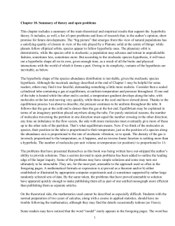 Chapter 10. Summary of theory and open problems This chapter