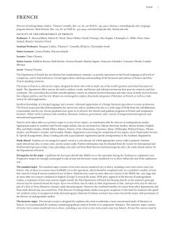 French - Yale College Programs of Study