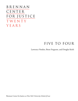 FIVE TO FOUR - Brennan Center for Justice