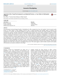 Appraisal of the Visual Environment in an Industrial Factory: a Case
