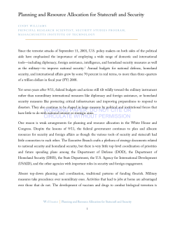 Planning and Resource Allocation for Statecraft