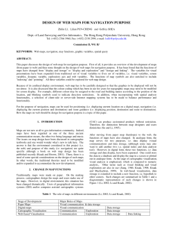 DESIGN OF WEB MAPS FOR NAVIGATION PURPOSE