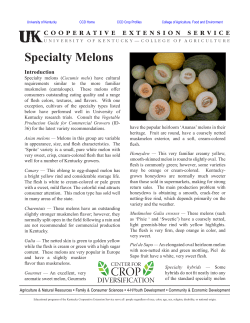 Specialty Melons - University of Kentucky