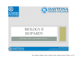 biology ii jeopardy - Daytona State College