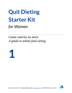Quit Dieting Starter Kit