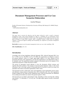 Document Management Processes and Use Case Scenarios
