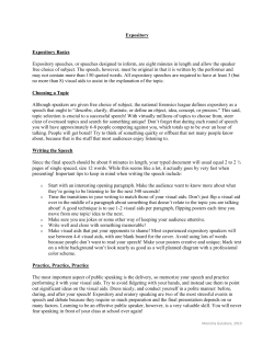 Expository Expository Basics Expository speeches, or speeches