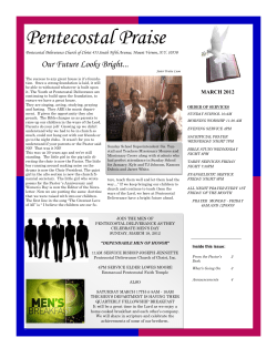 Pentecostal Praise - pentecostaldeliverancetoday.org