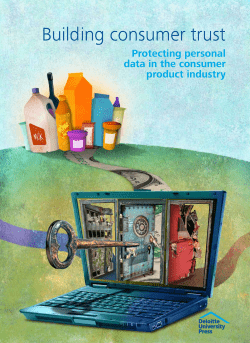 Building consumer trust - Deloitte University Press