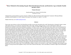 Direct Method for Determining Organic Shale Potential