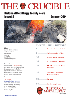 HMS News 86 - Historical Metallurgy Society