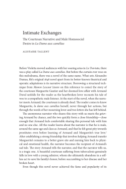 Intimate Exchanges: The Courtesan Narrative and