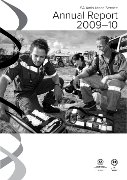 Annual Report 2009&ndash;10 - SA Ambulance Service