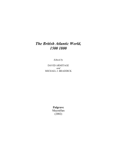 The British Atlantic World - McNeil Center for Early American Studies