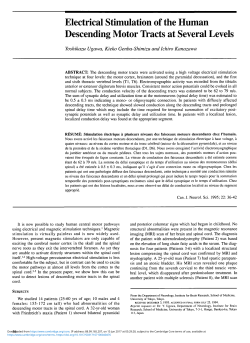 Electrical Stimulation of the Human Descending Motor Tracts at