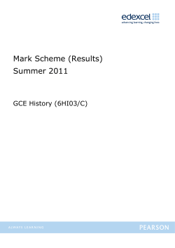 Mark scheme - Unit 3 Option C (6HI03) - June - Edexcel