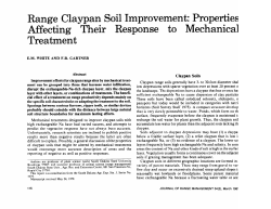 Range Claypan Soil Improvement: Properties Affecting Their