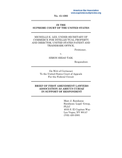 Brief for First Amendment Lawyers Association in