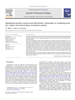 Quantifying granular material and deformation: Advantages