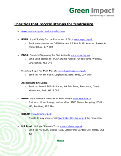 Charities that recycle stamps for fundraising