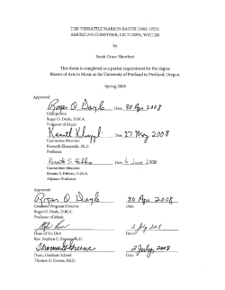 the versatile marion bauer