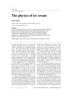 The physics of ice cream