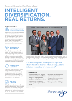 INTELLIGENT DIVERSIFICATION. REAL RETURNS.