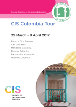 CIS Colombia Tour - Council of International Schools