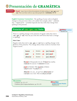 Presentaci&oacute;n de GRAM&Aacute;TICA