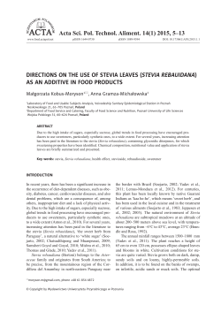 Directions on the use of stevia leaves